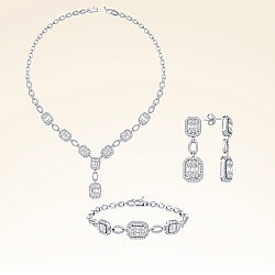 10,01 Karat Pırlanta Baget Set - 1