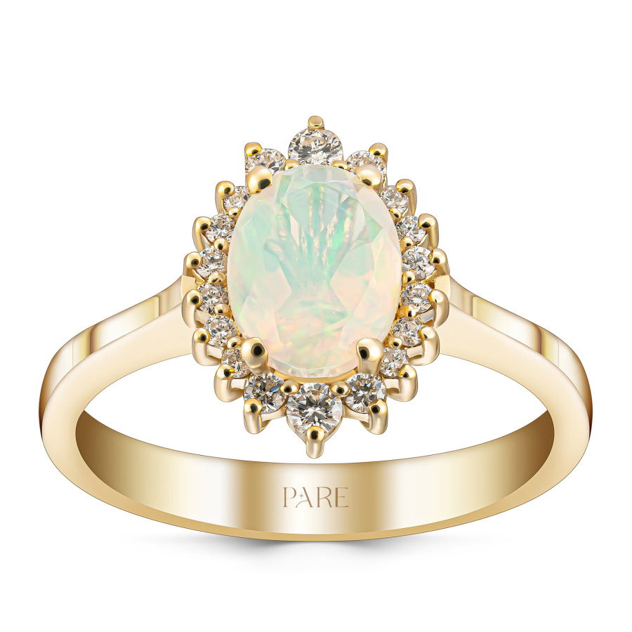 1,04 Karat Pırlantalı Opal Yüzük - PR01151 - 1