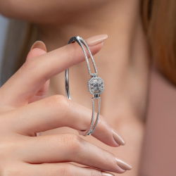 1,05 Karat Baget Pırlanta Bileklik - 5