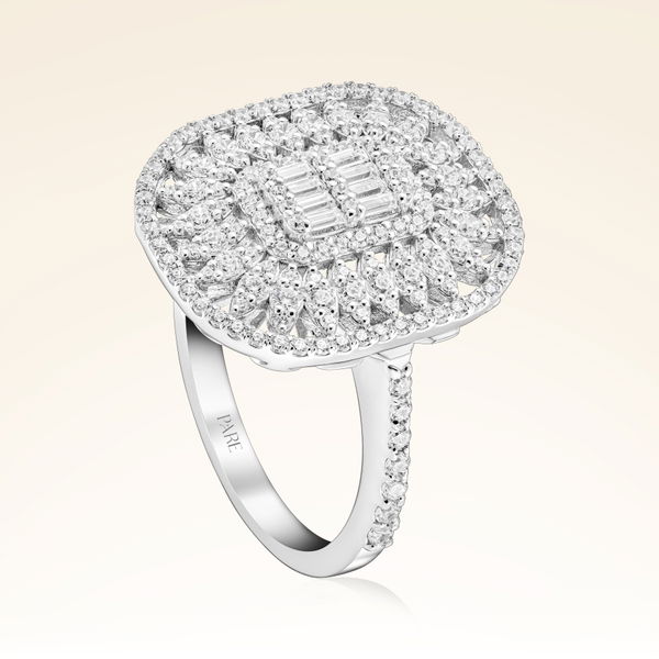 1,05 Karat Kolu Taşlı Baget Pırlanta Yüzük - Pare Pırlanta