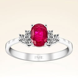 1,05 Karat Pırlanta Yakut Yüzük - PR00139 - 1