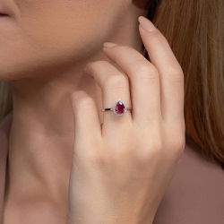 1,05 Karat Yakut Pırlanta Yüzük - PR00670 - 4