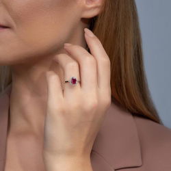 1,05 Karat Yakut Pırlanta Yüzük - PR00670 - 3