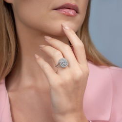 1,07 Karat Kolu Taşlı Baget Pırlanta Yüzük - PR00295 - 3