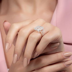 1,07 Karat Kolu Taşlı Baget Pırlanta Yüzük - PR00228 - 6