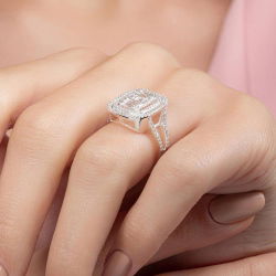 1,07 Karat Kolu Taşlı Baget Pırlanta Yüzük - PR00228 - 5