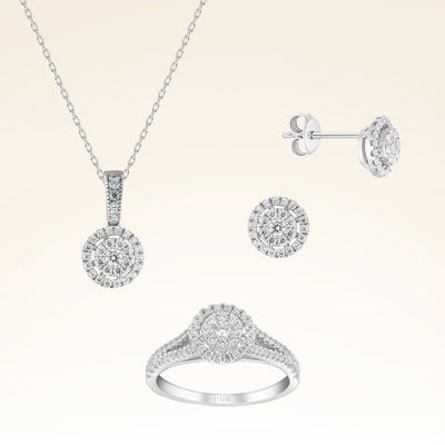 1,09 Karat Fantezi Pırlanta Set - Pare Pırlanta