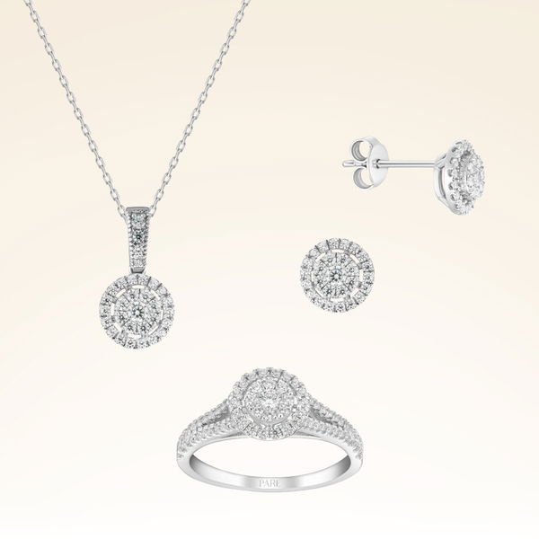 1,09 Karat Fantezi Pırlanta Set - Pare Pırlanta