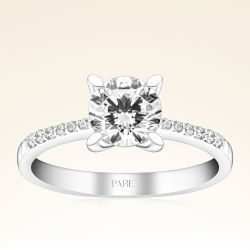 1,10 Karat Kolu Taşlı Tektaş Pırlanta Yüzük - PR00794 - 1