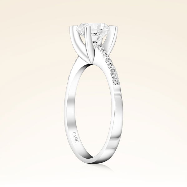 1,10 Karat Kolu Taşlı Tektaş Pırlanta Yüzük - Pare Pırlanta