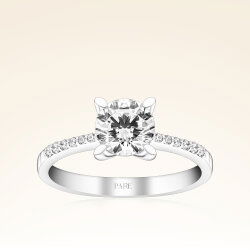 1,10 Karat Kolu Taşlı Tektaş Pırlanta Yüzük - 1