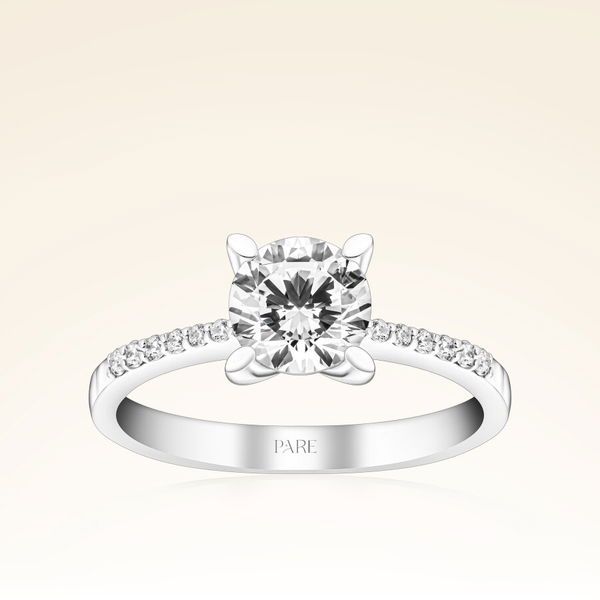 1,10 Karat Kolu Taşlı Tektaş Pırlanta Yüzük - Pare Pırlanta