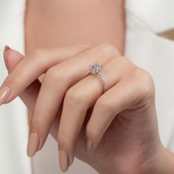 1,10 Karat Kolu Taşlı Tektaş Pırlanta Yüzük - PR00794 - 6
