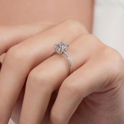 1,10 Karat Kolu Taşlı Tektaş Pırlanta Yüzük - PR00794 - 7