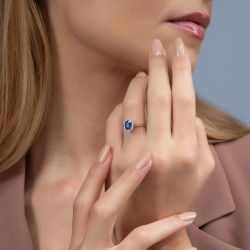 1,10 Karat Safir Pırlanta Yüzük - PR00672 - 3