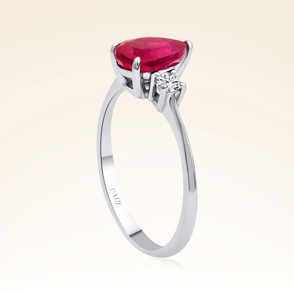 1,10 Karat Yakut Pırlanta Yüzük - Pare Pırlanta