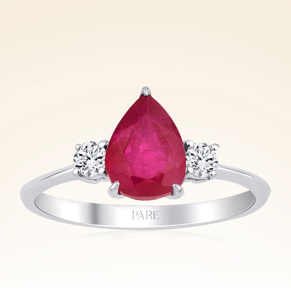 1,10 Karat Yakut Pırlanta Yüzük - Pare Pırlanta