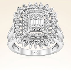 1,15 Karat Kolu Taşlı Baget Pırlanta Yüzük - PR00296 - 1