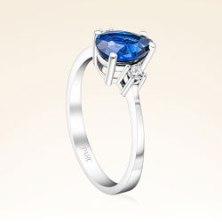1,15 Karat Pırlanta Safir Yüzük - PR00156 - 2