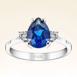 1,15 Karat Pırlanta Safir Yüzük - PR00156 - 1