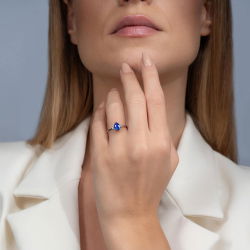 1,15 Karat Pırlanta Safir Yüzük - PR00156 - 3