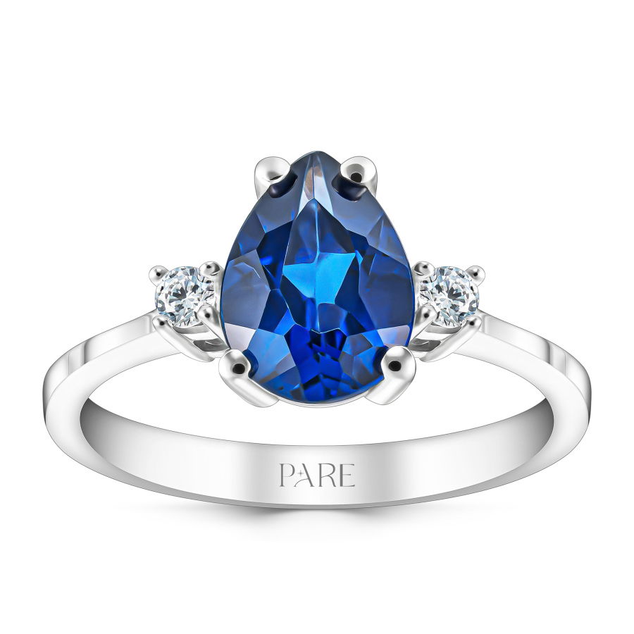 1,15 Karat Pırlanta Safir Yüzük - PR00156 - 1