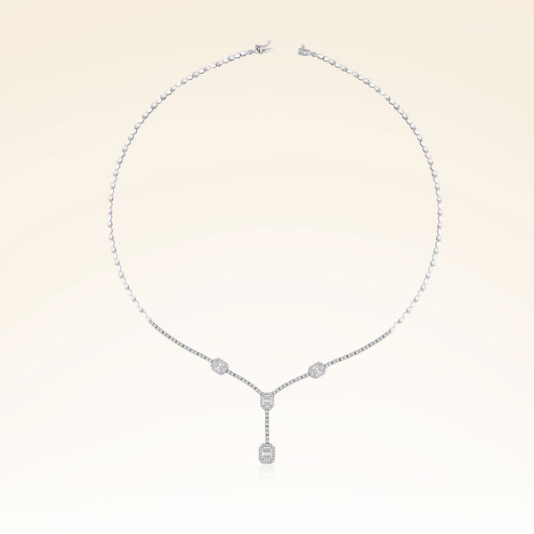 1,17 Karat Bagetli Suyolu Gerdanlık - Pare Pırlanta