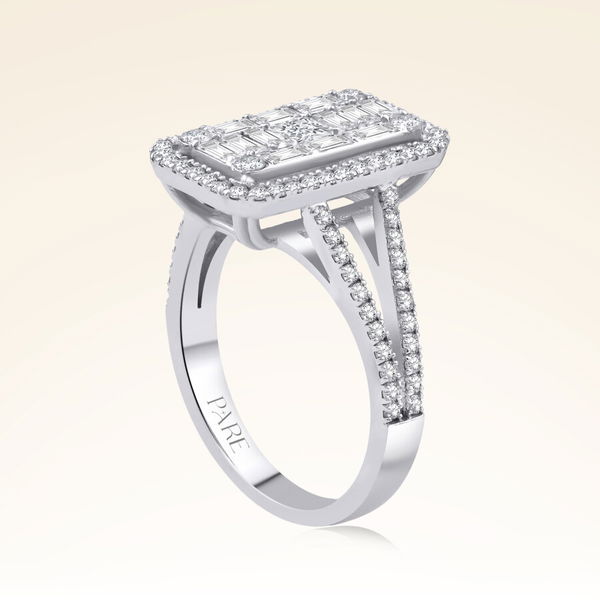 1,18 Karat Baget Pırlanta Yüzük - Pare Pırlanta