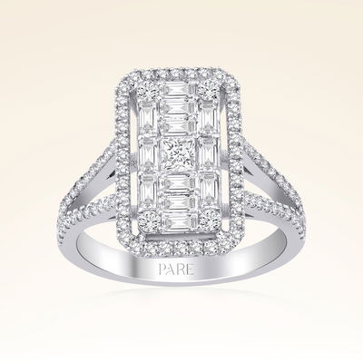 1,18 Karat Baget Pırlanta Yüzük - Pare Pırlanta