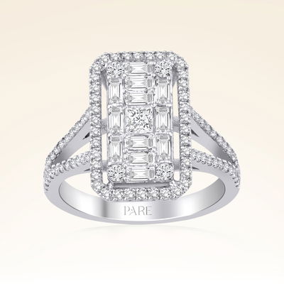 1,18 Karat Baget Pırlanta Yüzük - Pare Pırlanta