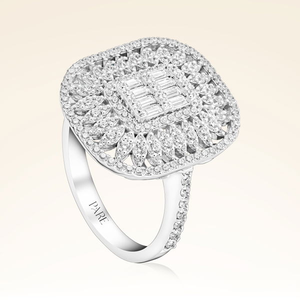 1,19 Karat Kolu Taşlı Baget Pırlanta Yüzük - Pare Pırlanta