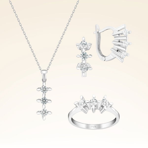 1,2 Karat Tria Pırlanta Set - Pare Pırlanta