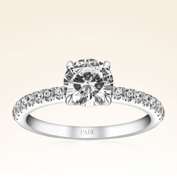 1,20 Karat Kenarı Taşlı Tektaş Pırlanta Yüzük - Pare Pırlanta