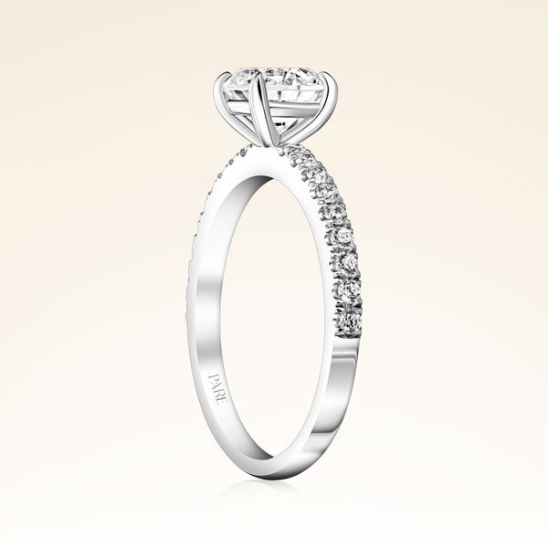 1,20 Karat Kenarı Taşlı Tektaş Pırlanta Yüzük - Pare Pırlanta