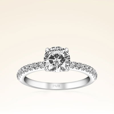 1,20 Karat Kenarı Taşlı Tektaş Pırlanta Yüzük - Pare Pırlanta