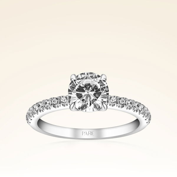 1,20 Karat Kenarı Taşlı Tektaş Pırlanta Yüzük - Pare Pırlanta