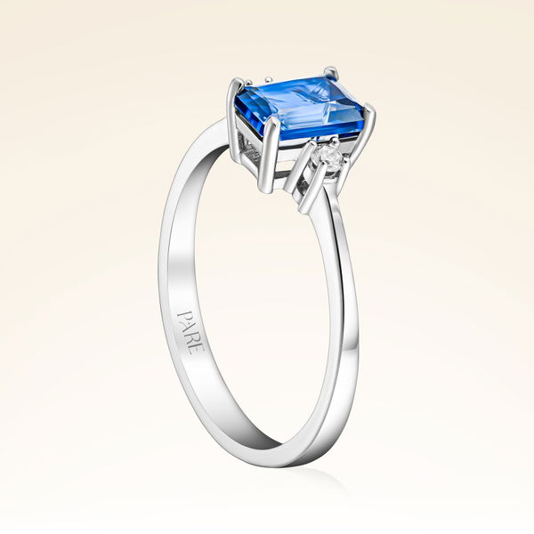 1,20 Karat Pırlanta Safir Yüzük - Pare Pırlanta