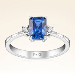 1,20 Karat Pırlanta Safir Yüzük - PR00208 - 1