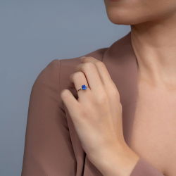 1,20 Karat Pırlanta Safir Yüzük - PR00208 - 3