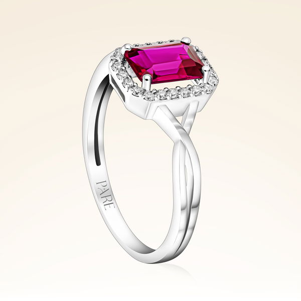 1,20 Karat Pırlanta Yakut Yüzük - Pare Pırlanta