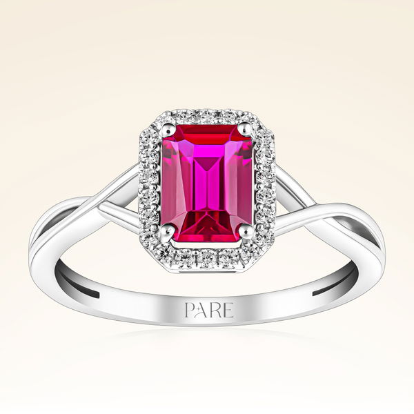 1,20 Karat Pırlanta Yakut Yüzük - Pare Pırlanta