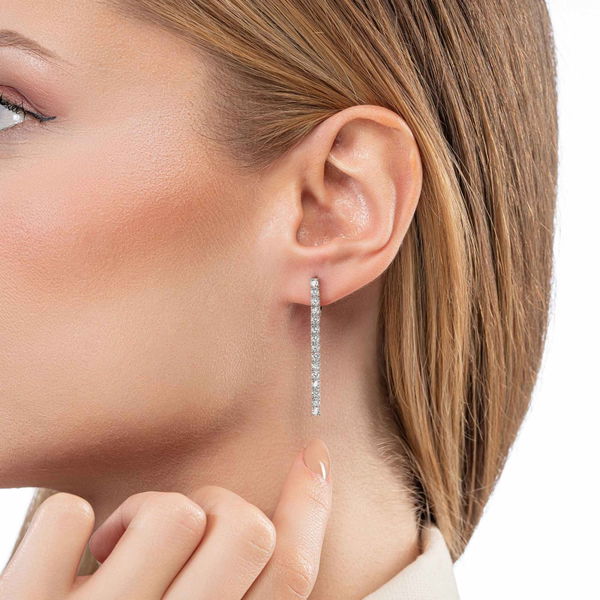 1,20 Karat Suyolu Pırlanta Küpe - Pare Pırlanta