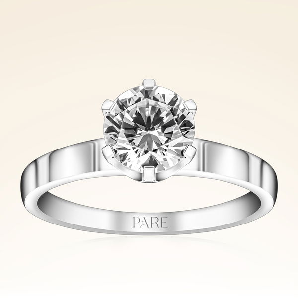 G Renk 1,20 Karat HRD Sertifikalı Tektaş Pırlanta Yüzük - Pare Pırlanta