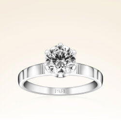 G Renk 1,20 Karat HRD Sertifikalı Tektaş Pırlanta Yüzük - 1