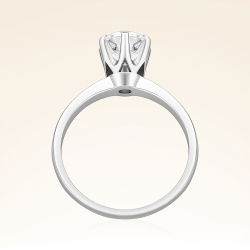 G Renk 1,20 Karat HRD Sertifikalı Tektaş Pırlanta Yüzük - 3