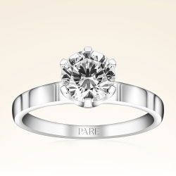 G Renk 1,20 Karat HRD Sertifikalı Tektaş Pırlanta Yüzük - 1