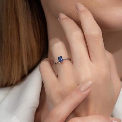 1,22 Karat Pırlanta Safir Yüzük - PR00159-8 - 4
