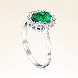 1,24 Karat Pırlantalı Zümrüt Yüzük - PR00150 - 2