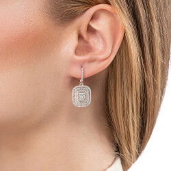 1,25 Karat Pırlantalı Baget Küpeler - PR01322 - 4
