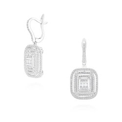 1,25 Karat Pırlantalı Baget Küpeler - PR01322 - 2